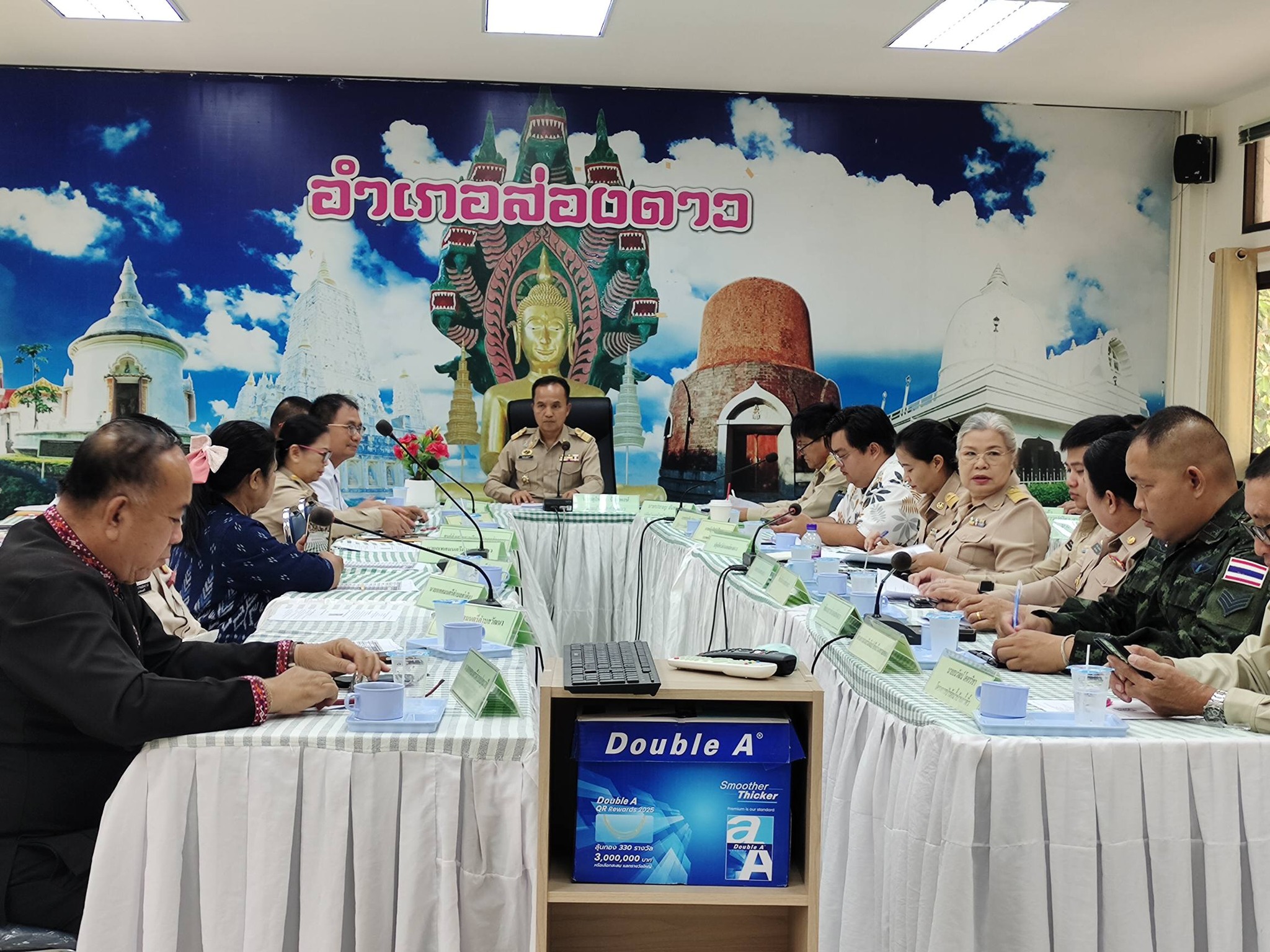 พัฒนาการอำเภอส่องดาว ร่วมประชุมหัวหน้าส่วนราชการ ประจำเดือนเมษายน 2569