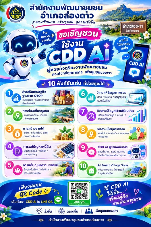 พช.ส่องดาว ขับเคลื่อนระบบ CDD AI ผู้ช่วยพัฒนากรอัจฉริยะ